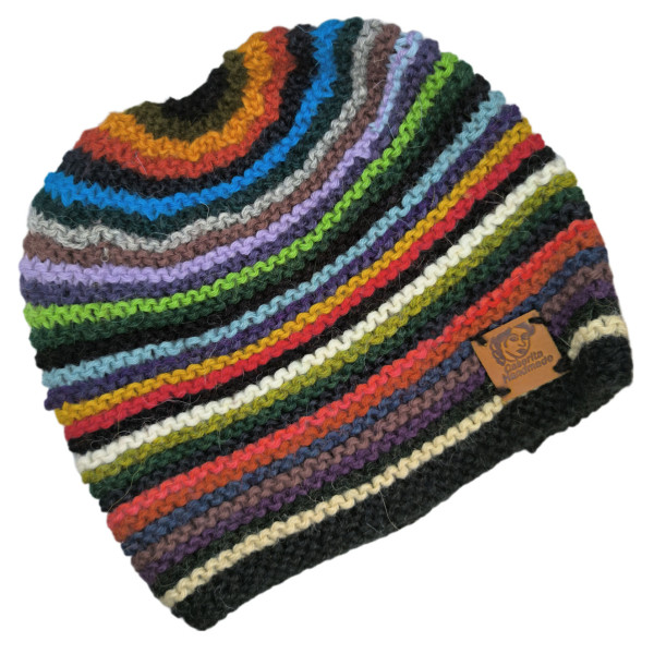 Gorro arcoíris tejido a mano Talla estándar