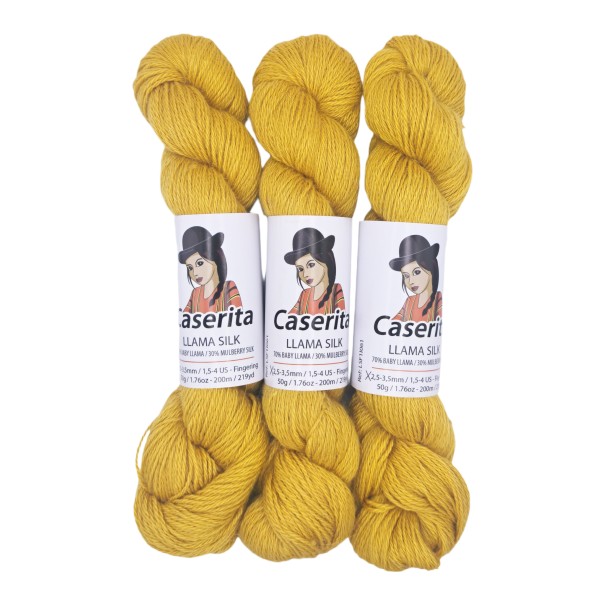 Amarillo Mostaza - Baby llama y Seda - 50 gr./200 m.